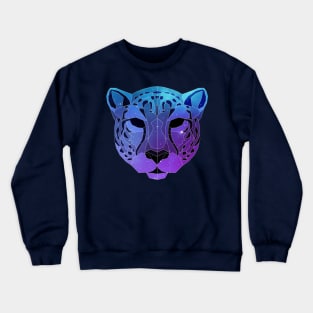 Galaxy Cheetah Geometric Animal Crewneck Sweatshirt